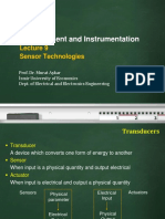 EEE 432 Measurement and Instrumentation: Sensor Technologies