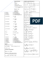 Formulário Derivadas Integrais