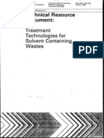 Treatment Technologies For Solv Containing Wastes