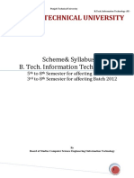 Punjab Technical University: Scheme& Syllabus of B. Tech. Information Technology (IT)