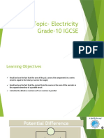 Grade 10 IGCSE - Electricity