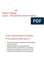 Grade: 10 Igcse Subject: Biology Lesson: Stds & Birth Control Methods