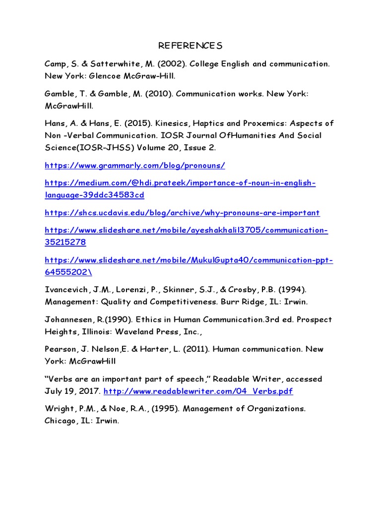 References and Documentation | PDF