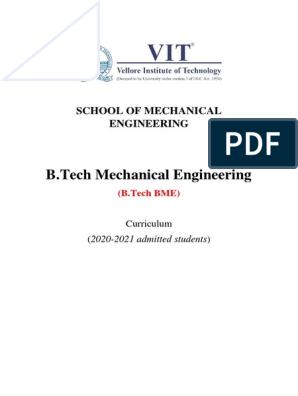 2020-21 Mechanical Engineering Syllabus | PDF | Object (Computer Science) |  Engineering