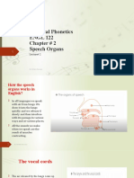 Practical Phonetics ENGL 122 Chapter # 2 Speech Organs: Lecture# 2