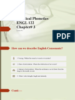 Practical Phonetics ENGL 122 Chapter# 3: Lecture # 3