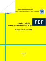Analiza evolutiei bolilor transmisibile aflate în supraveghere- Raport pentru anul 2018
