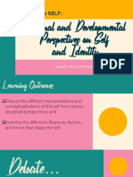 Defining The SELF:: Personal and Developmental Perspectives On Self and Identity