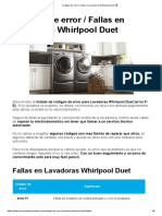 Codigos de error _ Fallas en Lavadoras Whirlpool Duet