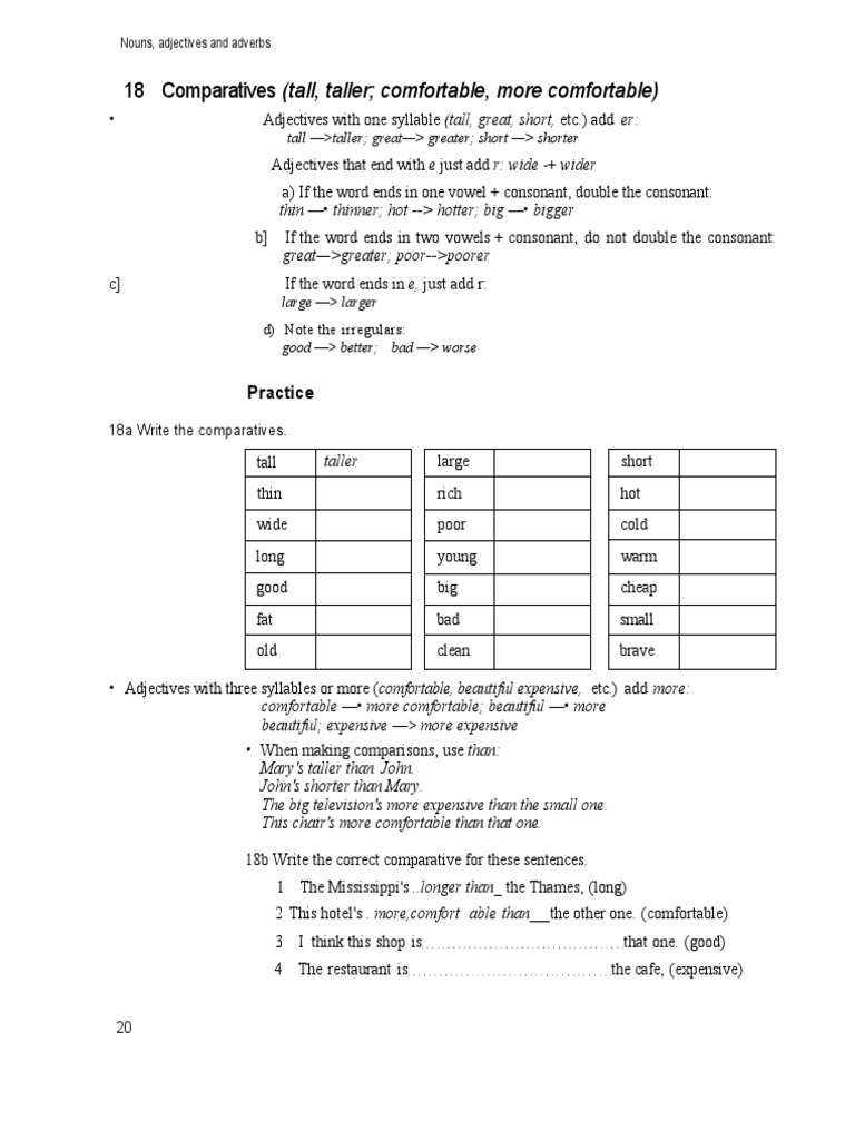 Understanding Adjective Comparatives and Superlatives | PDF | Adjective ...