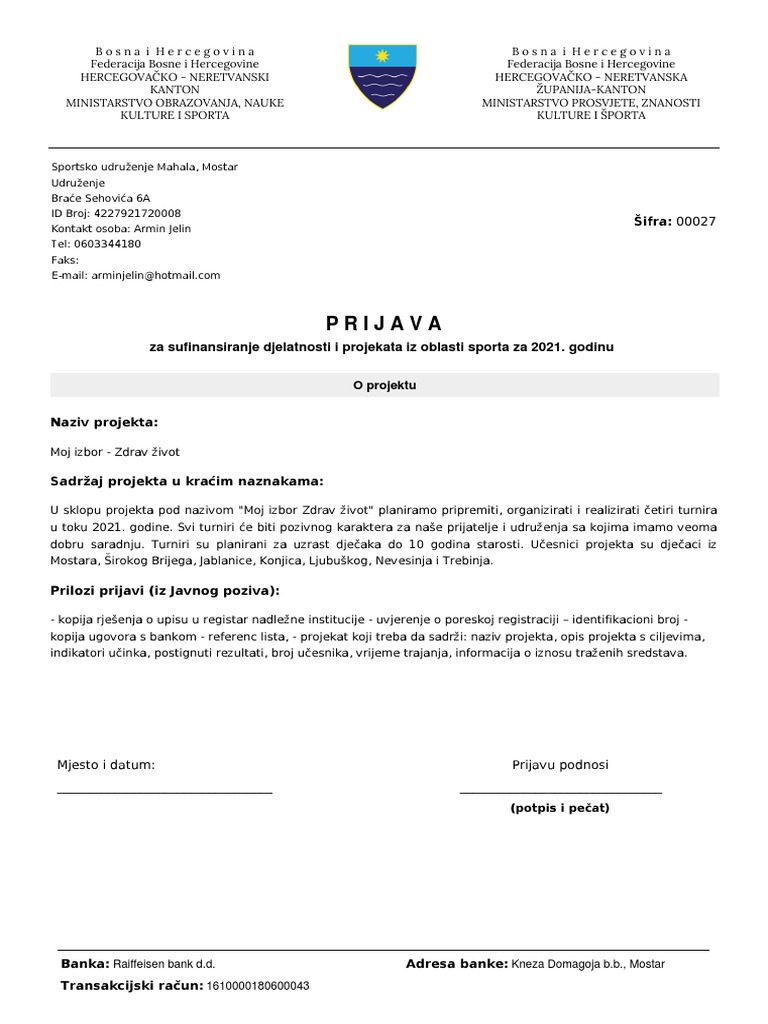 Obrazac | PDF