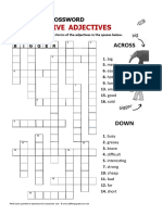 Comparative Adjectives: Grammar Crossword