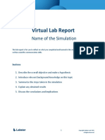 Virtual Lab Report: Name of The Simulation