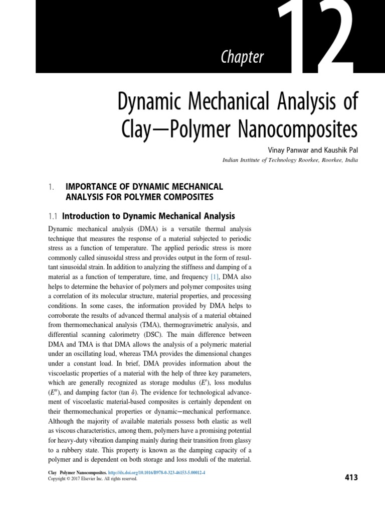 Dynamic Mechanical Analysis of Clay-Polymer Nanocomposite | PDF ...