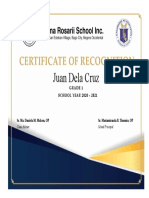 Juan Dela Cruz: Grade 1 S CH O O L Y Ea R 2 02 0 - 2 02 1