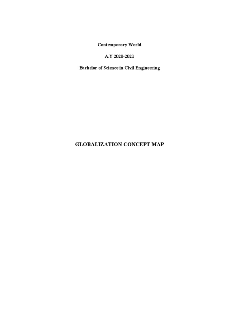 Globalization Concept Map Overview | PDF | Globalization ...