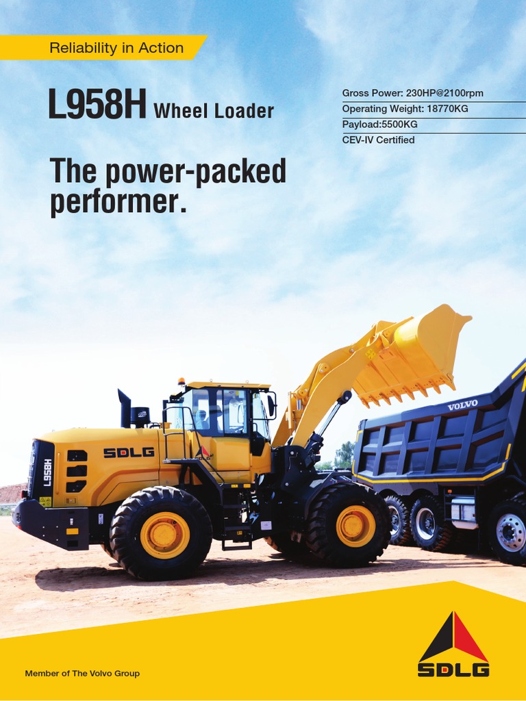 SDLG L958H Wheel Loader Specifications | PDF | Loader (Equipment ...