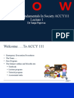 ACCY111 Spring 2019 Week 1 Lecture Powerpoint Presentation