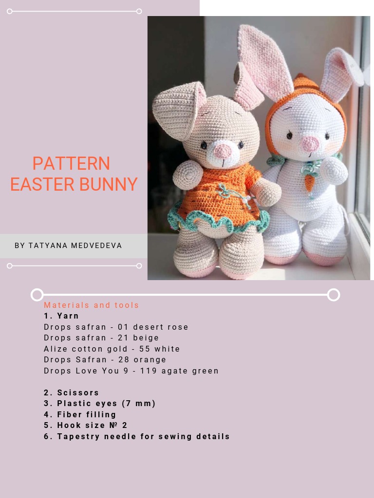 Amigurumi Easter Bunny Pattern | PDF | Yarn | Crochet