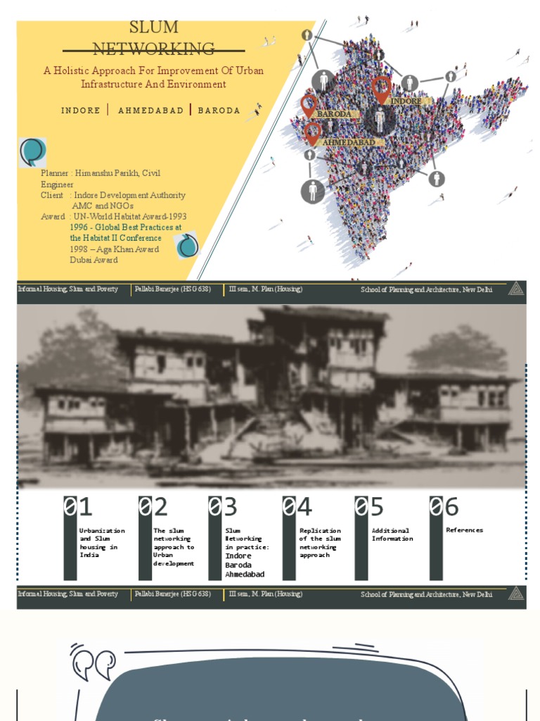 Slum Networking for Urban Development | PDF | Slum | Sanitary Sewer