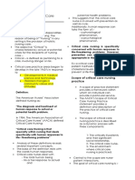 Scope of Critical Care Nursing-First