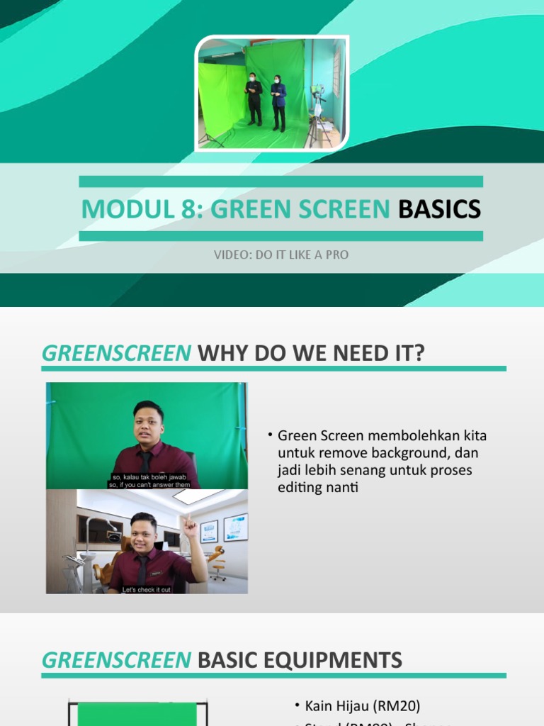 Green Screen Basics and Editing Guide | PDF | Technology & Engineering