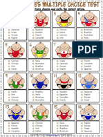 Nationalities Multiple Choice