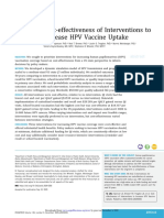 Cost-Effectiveness of Interventions To Increase HPV Vaccine Uptake