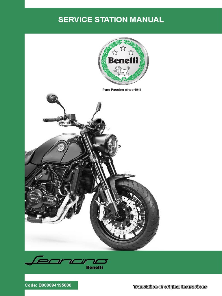 Benelli Motorcycle Service Manual-Horizontal singles 