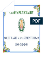 Cumbum Municipality: Solid Waste Management 2018-19 Bio - Mining