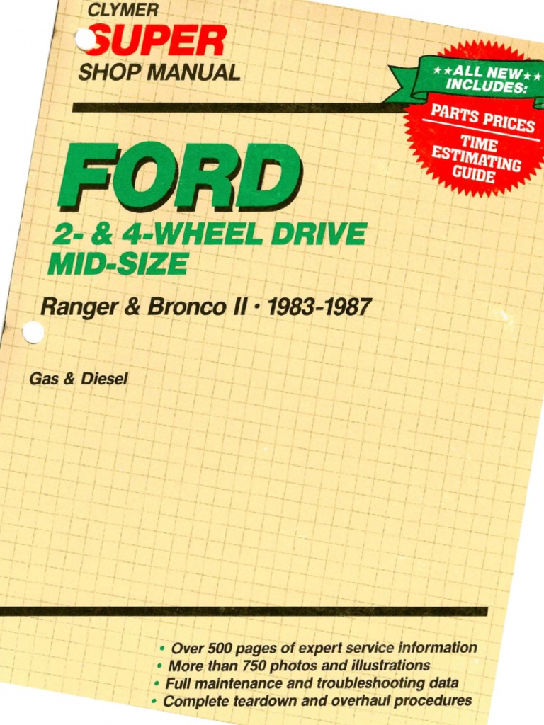 FORD) Manual de Taller Ford Ranger 1983 1987, PDF, Screw