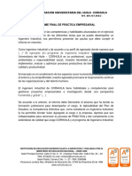 Protocolo Informe Final de Práctica Empresarial