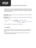 Setup and Hold Time Definition