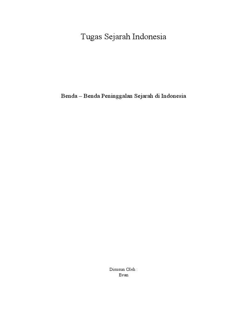 Benda Peninggalan Sejarah | PDF