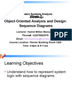 Object-Oriented Analysis and Design Sequence Diagrams