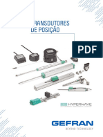 Transdutores de posição Gefran para automação industrial