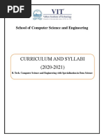 Curriculum and Syllabi (2020-2021) : School of Computer Science and Engineering