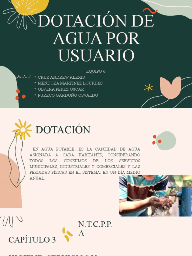 Dotación de Agua Potable por Usuario | PDF | Derecho | Ciencia y ...