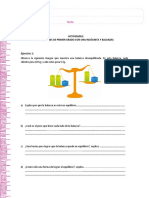 Ecuaciones de primer grado y balanzas en equilibrio