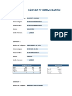 Cálculo de Indemnización