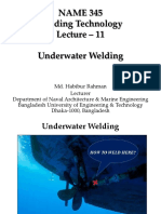 NAME 345 Welding Technology Lecture - 11 Underwater Welding