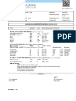 Haemogram Reports, Siemens Advia 2120: Red Blood Counts and Indicies Additional Parameters