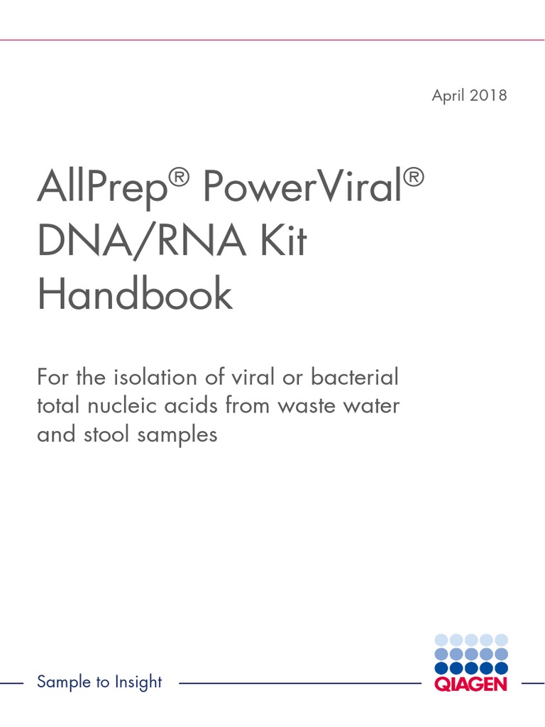 Allprep Powerviral Dna/Rna Kit Handbook Download Free PDF Dna Rna