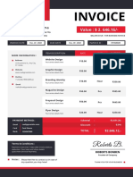 Red Black Minimal Business Professional Invoice Template