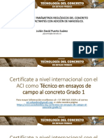 Evaluación de Parámetros Reológicos Del Concreto Autocompactante Con Adiciones de Nanosílice.