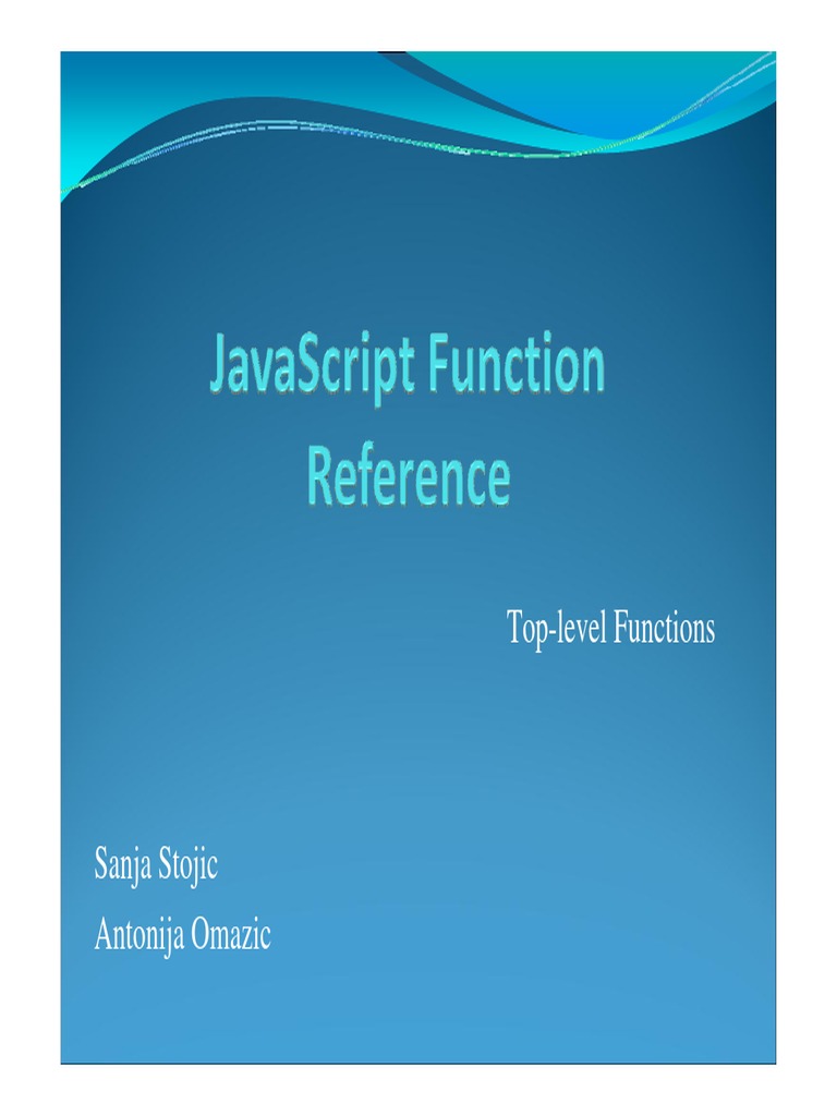 TopLevel Functions PDF