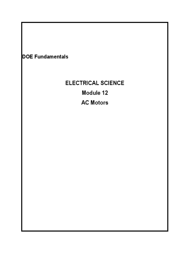 Understanding the Fundamentals of AC Motor Theory and Operation | PDF ...