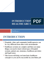 Introduction To The Healthcare System