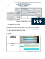 Informe Semanal Teletrabajo Lunes 30 de Agosto Hasta 03 de Septiembre 2021