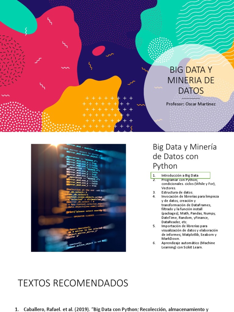 Big Data y Minería de Datos con Python | PDF | Lenguaje de programación ...